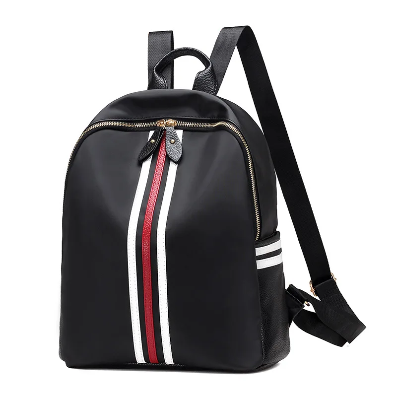 

2019 New Style College Style Fashion Contrast Color Large-Volume Nylon Backpack Student School Bag Casual Backpack