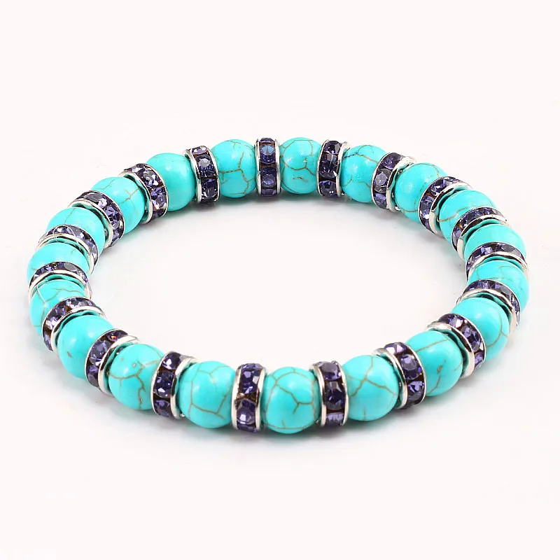 Natural Stone Bead Bracelets For Women Men
