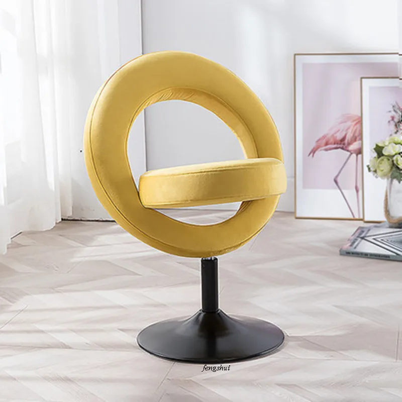Скандинавские Ins ресторанное обеденное кресло спинка стул для одевания стул для макияжа гостиная спальня офис Конференц-зал кабинет кафе деко стул - Цвет: Цвет: желтый