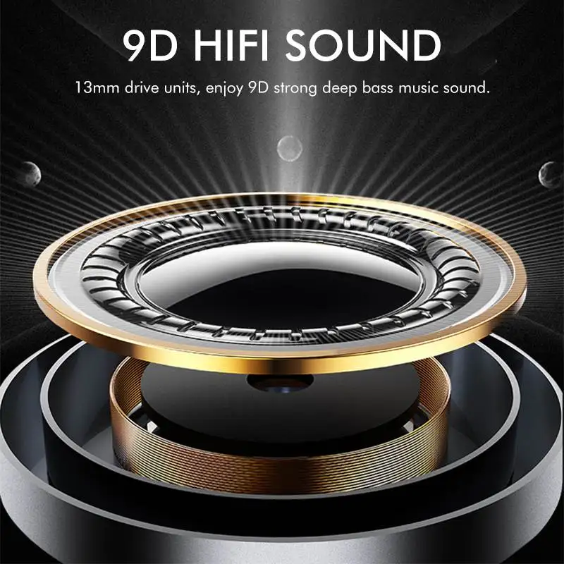 Светодиодный дисплей питания V5.0 bluetooth наушники мини TWS беспроводные наушники 9D стерео HiFi наушники с 3600 мАч банк питания для телефонов