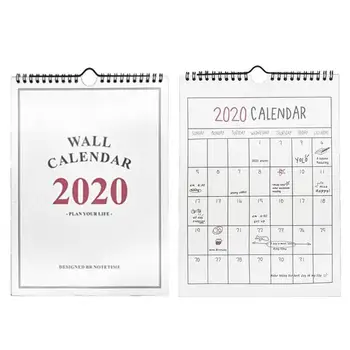 

Simple/Checker 2020 Hanging Calendar Creative Double Coils 365 days Daily Planner Notes Agenda Wall Table Notepad