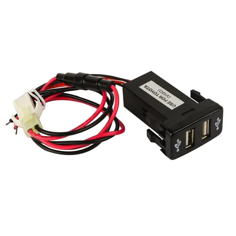 Автомобильное 2-портовое быстрое зарядное устройство USB для Toyota SUV FJ Land Cruiser Fortuner Tacoma Highlander 4runner, автомобильное зарядное устройство USB ► Фото 3/6