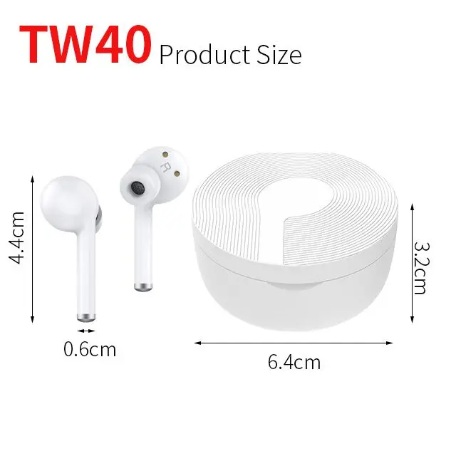 

EHUNT Work With All Mobile Phones Touch Control Magnet Charger TW40 TWS 5.0 Wireless Bluetooth Earphone