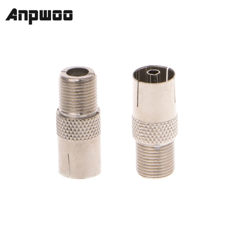 

ANPWOO 10pcs F female Plug to PAL Female Jack Straight RF coaxial adapter F-type connector TV