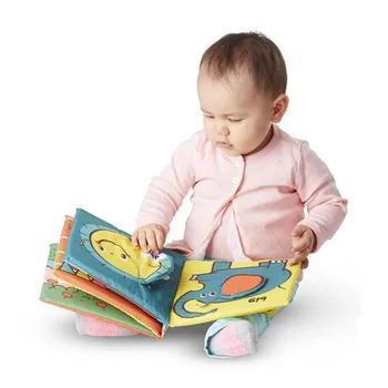 

Soft Plush Rattles Three-dimensional Elephant Cloth Book Baby Rattles Toys For Children Early Learning Education Readings