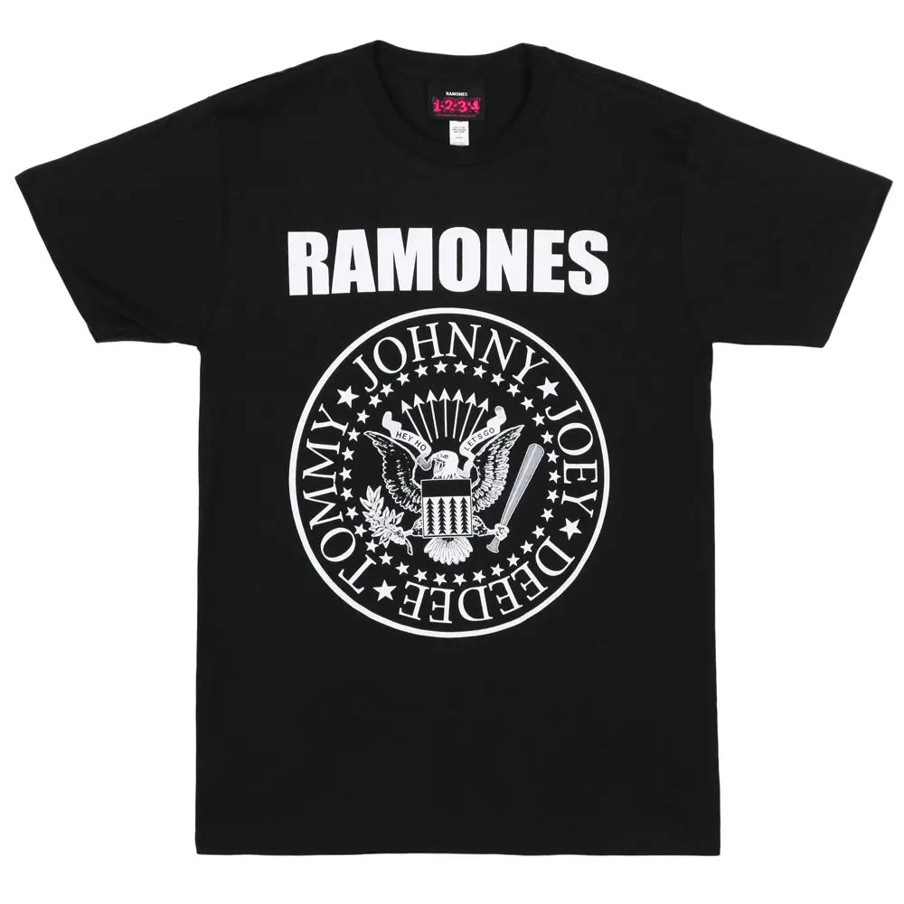 

Ramones Presidential Seal Logo Black T Shirt Brand New Official 100% Cotton T Shirts Brand Clothing Tops Tees