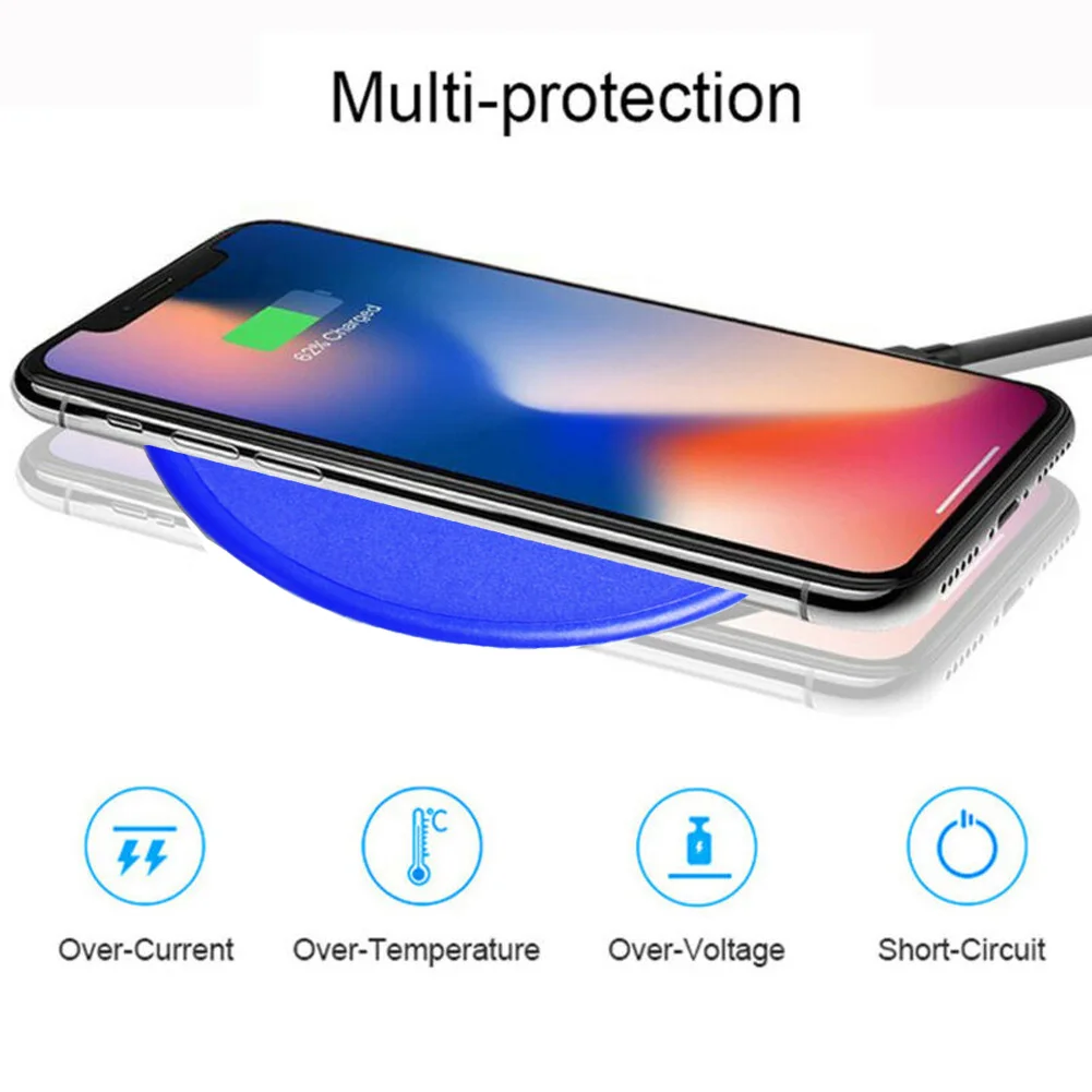 Беспроводное зарядное устройство 10 Вт Qi для samsung S9 S10+ Note 10 9, зеркальная Беспроводная зарядная подставка 7,5 Вт для iPhone 11 Pro Max XR huawei P30 Pro
