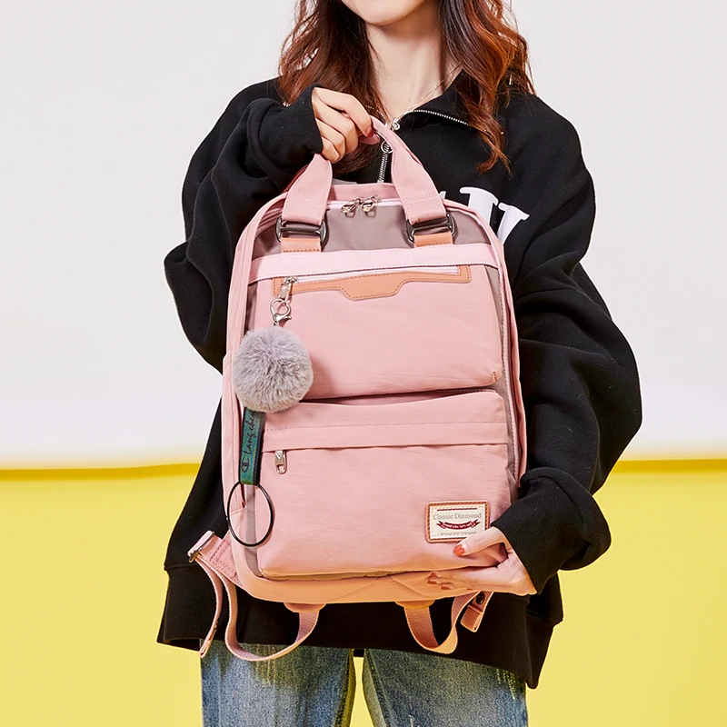 Женская сумка Эдисона, водонепроницаемый нейлоновый женский рюкзак, рюкзак для ноутбука, рюкзак для средней школы, студенческий рюкзак на плечо для путешествий, школьная сумка