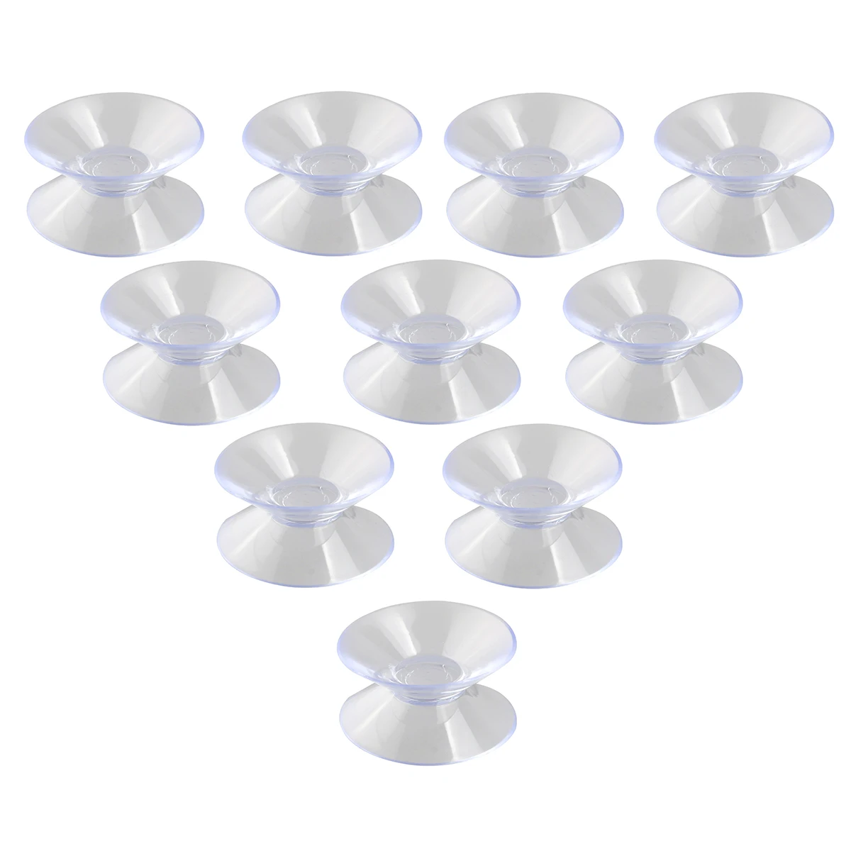 10 piezas 30mm doble cara tazas de la succión tonto almohadillas para vidrio plástico (transparente)