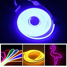 HA PORTATO Al Neon Della Corda Luce di Striscia Flessibile Impermeabile 220V SMD2835 120 LED/M HA CONDOTTO La Striscia Decorazione di Illuminazione Del Tubo della Fune nastro Emettitori di Luce(China)