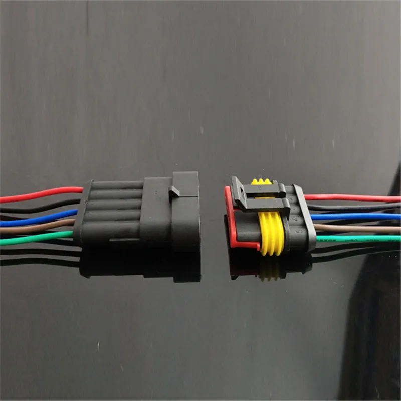 1 комплект 2 pin 1/2/3/4/5/6 pins Way Super Seal герметичный водонепроницаемый Электрический