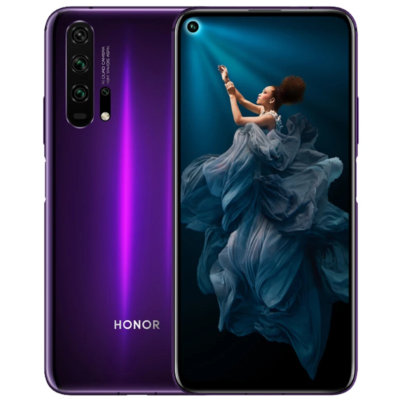 Сотовый телефон Honor 20 Pro Kirin 980 Android 9 0 6 26 дюйма 2340X1080 8 Гб ОЗУ 256 ПЗУ 48 МП сканер