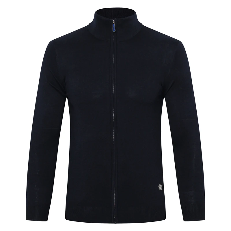 

Billionaire sweater Cardigan wool men's 2019 New fashion elasticity Solid color embroidery quality zipper M-4XL free shipping
