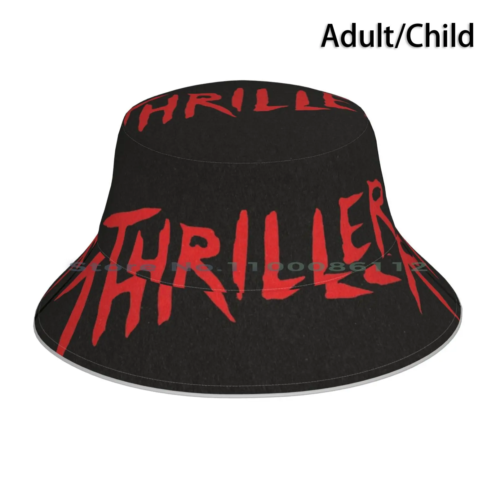 Michael Jackson Thriller Cappello Da Pescatore Berretto Da Sole Spaventoso Michael Jackson Thriller Rosso Nero Pop Goth 80S Style Retro Vintage Horror