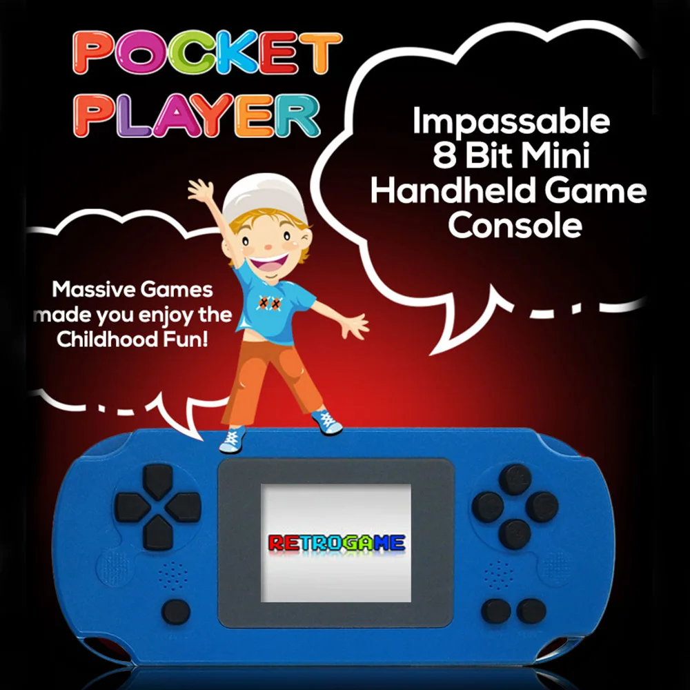 Портативный Ретро игровой автомат портативная игровая консоль 8 бит игровой плеер встроенный 268 классические игры 2,0 дюймов экран подарки