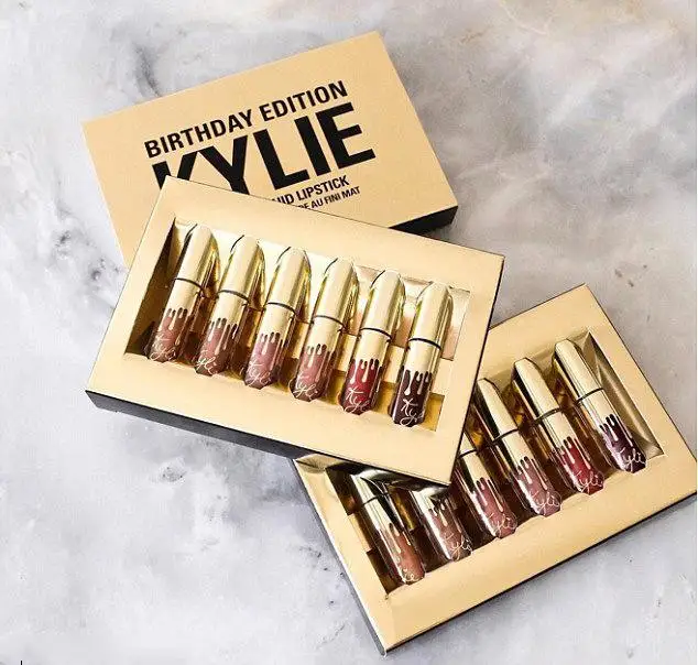 Матовая помада KYLIE + карандаш для губ водостойкий жидкий блеск |