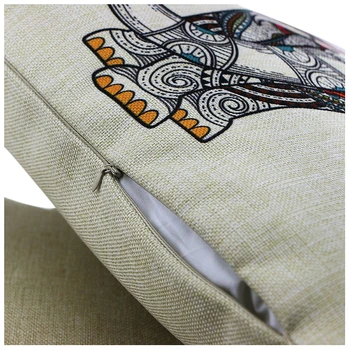 

New 45*45cm Euro Square flax Print Pattern Throw Pillow Covers Elephant