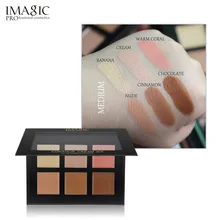 IMAGIC-paleta de contorno de crema correctora, 6 colores, base antiojeras en crema primera capa facial para toda la piel