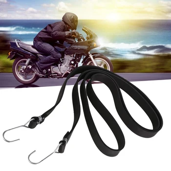 

2m Rubber Tarp Tie Straps Bungee Elastic Strong Hook Waterproof For Bike Car
