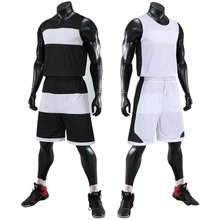 Дышащая Двусторонняя Мужская баскетбольная майка набор пустая двухсторонняя баскетбольная форма командная тренировочная майка костюм с принтом