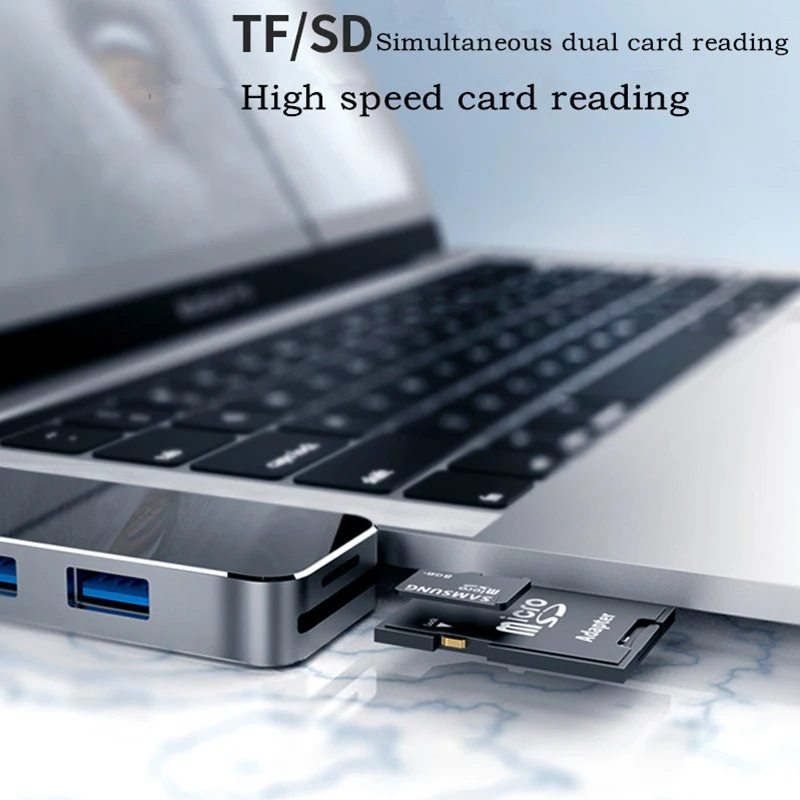 Asunflower Mini USB C концентратор type C-HDMI USB 3,0 PD TF SD слот Портативный USB C док-станция для MacBook Pro 13 15 концентратор разветвитель