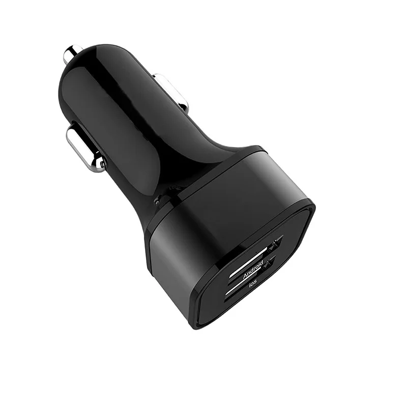 Черный 5V 4.8A USB Автомобильное зарядное устройство многофункциональное 4200mA автомобильное двойной зарядное устройство USB квадратное автомобильное зарядное устройство подходит для телефона мобильного планшета