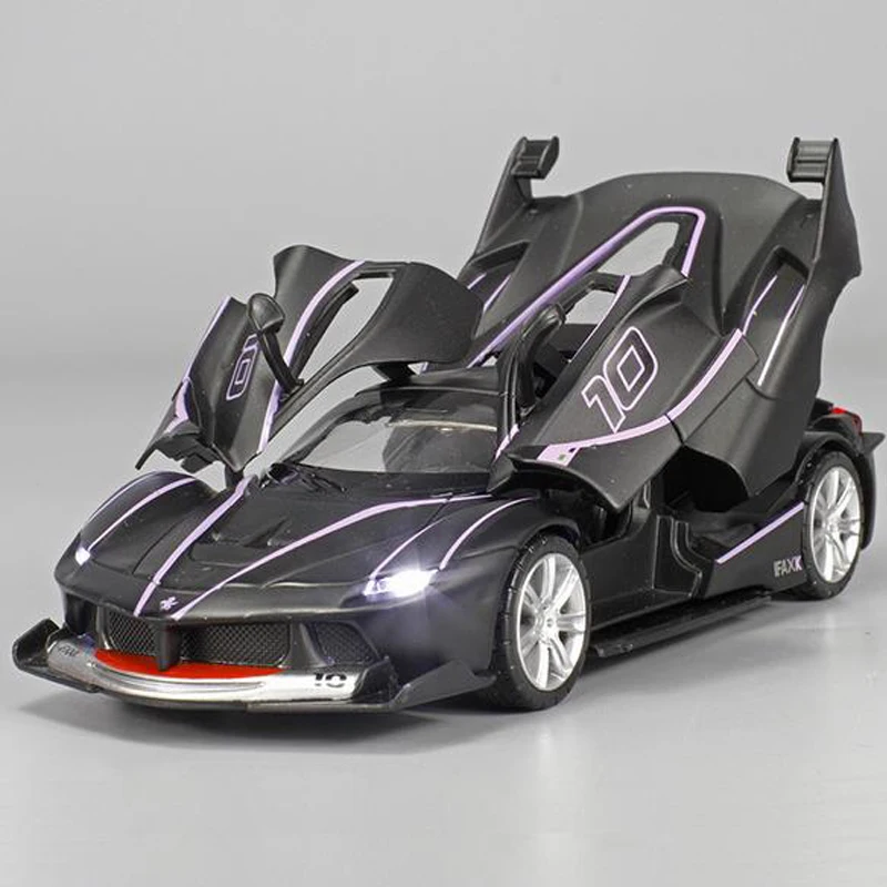 1:32 Сплав модель автомобиля железная статуя автомобиля FXX модель игрушечной машины звук и свет игрушка с инерционным механизмом украшения автомобиля коллекция мальчик игрушка подарок