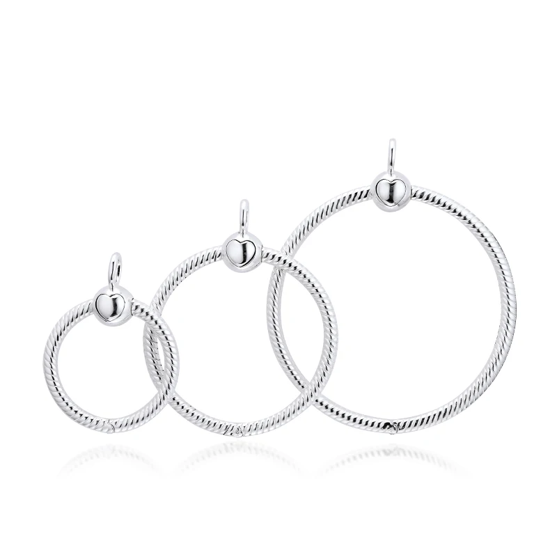 Абсолютно новые подвески из стерлингового серебра 925 пробы, большие ожерелья с о-образной подвеской для женщин, роскошное модное украшение, колье без цепочки