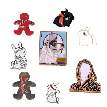 

Mo Dao Zu Shi brooches The Untamed enamel pin Grandmaster of Demonic WeiWuxian Bag Clothes Lapel Pin Button Badge Jewelry