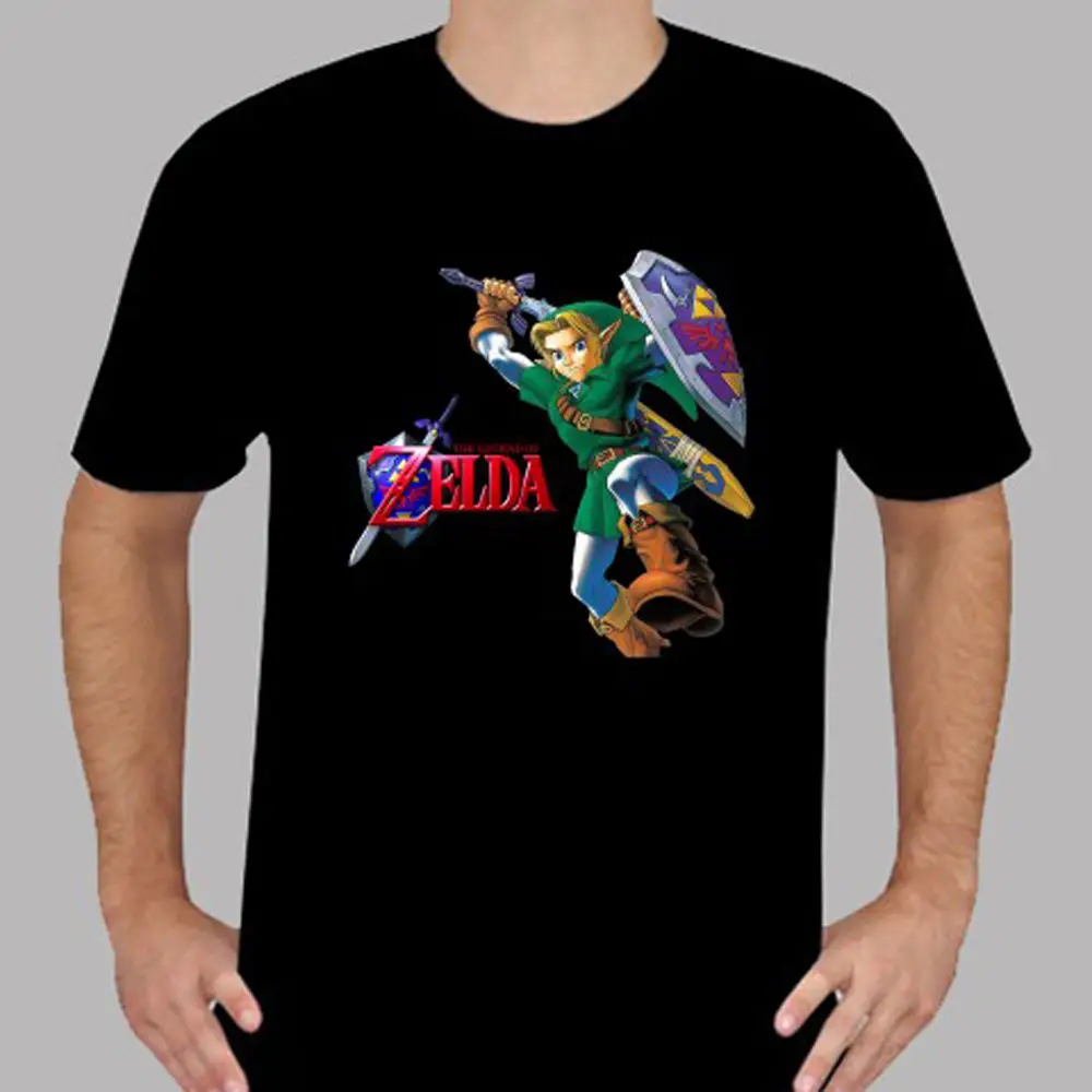 Новая легенда о Зельде мультфильм видео игра мужская Черная Футболка размер S до