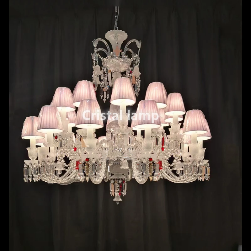 Candelabros de cristal esmerilado K9, lámpara de decoración de Interior