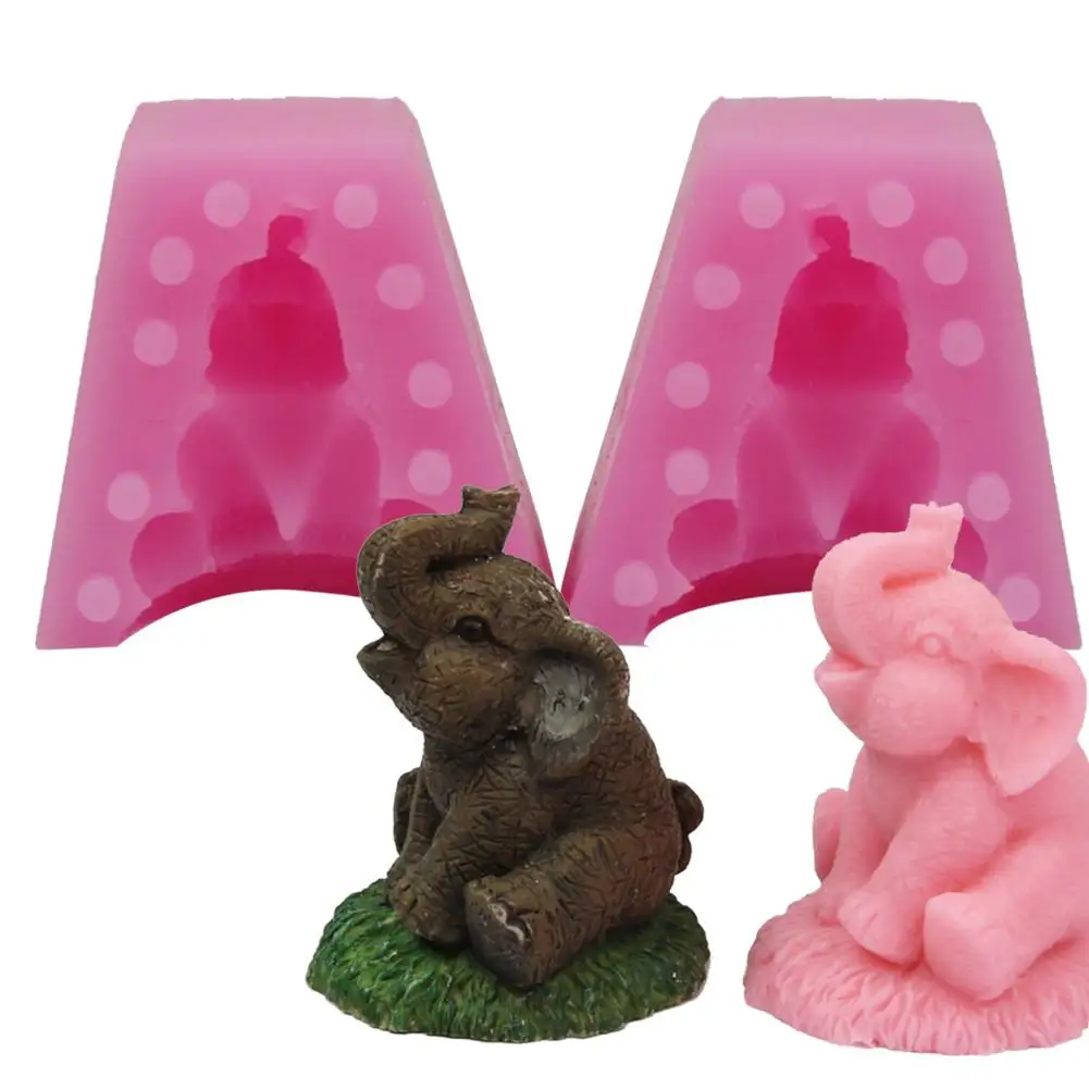 Silicone Mold 3D Elephant Soap Handicraft DIY Cake Decoration Baking Tools For Fondant Chocolate Candles Making |