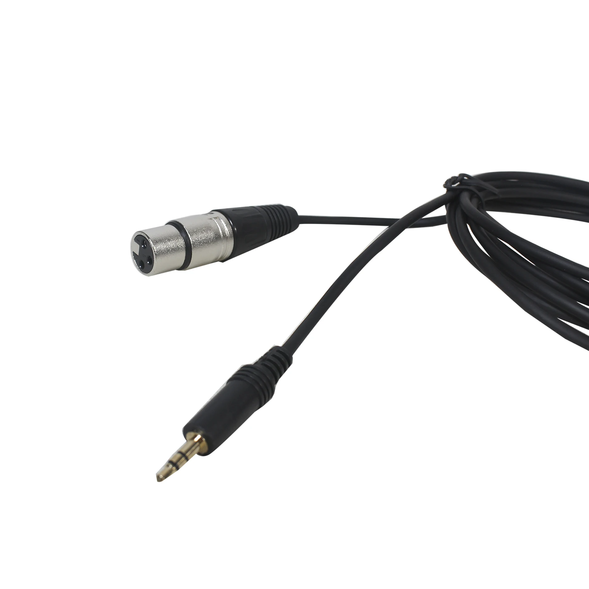 

Professional PVC housing and copper core microphone cord and XLR female to 1/8 inch (3.5mm) TRS cable-black 3 meter