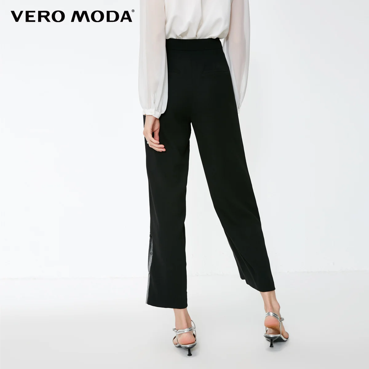 Vero Moda Новые поступления женские свободные декоративные пуговицы повседневные укороченные брюки | 318450502