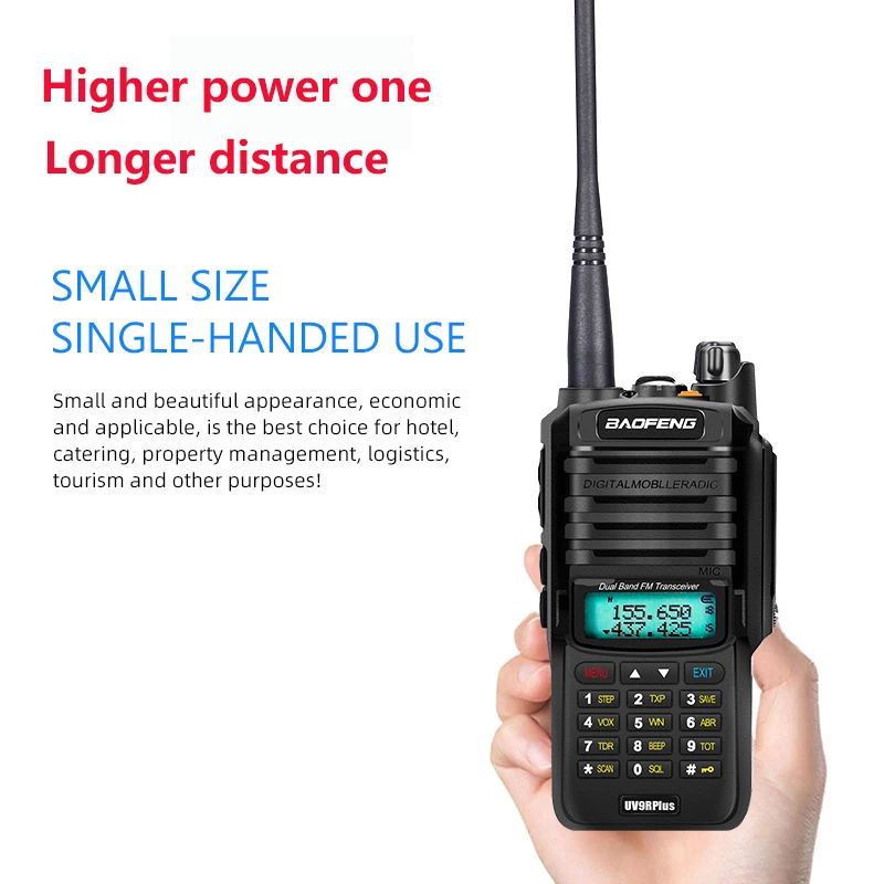 Обновление uv9r Baofeng UV-9R plus 50 км портативная рация 10 Вт 4800 мАч двухстороннее радио vhf uhf ham Радио большой диапазон CB радиостанция - Цвет: higher power one