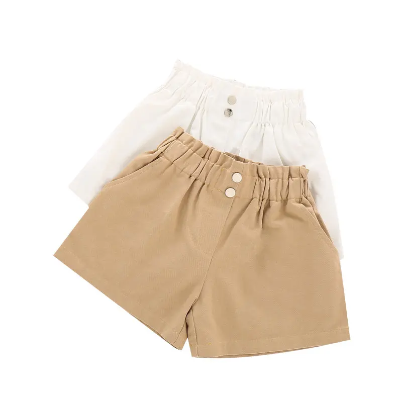 Big Girls Jeans corti Color cachi bianchi pantaloncini elastici in vita per  bambini pantaloni pantaloni estivi Casual per adolescenti 5 7 9 11 11  anni|Shorts| - AliExpress