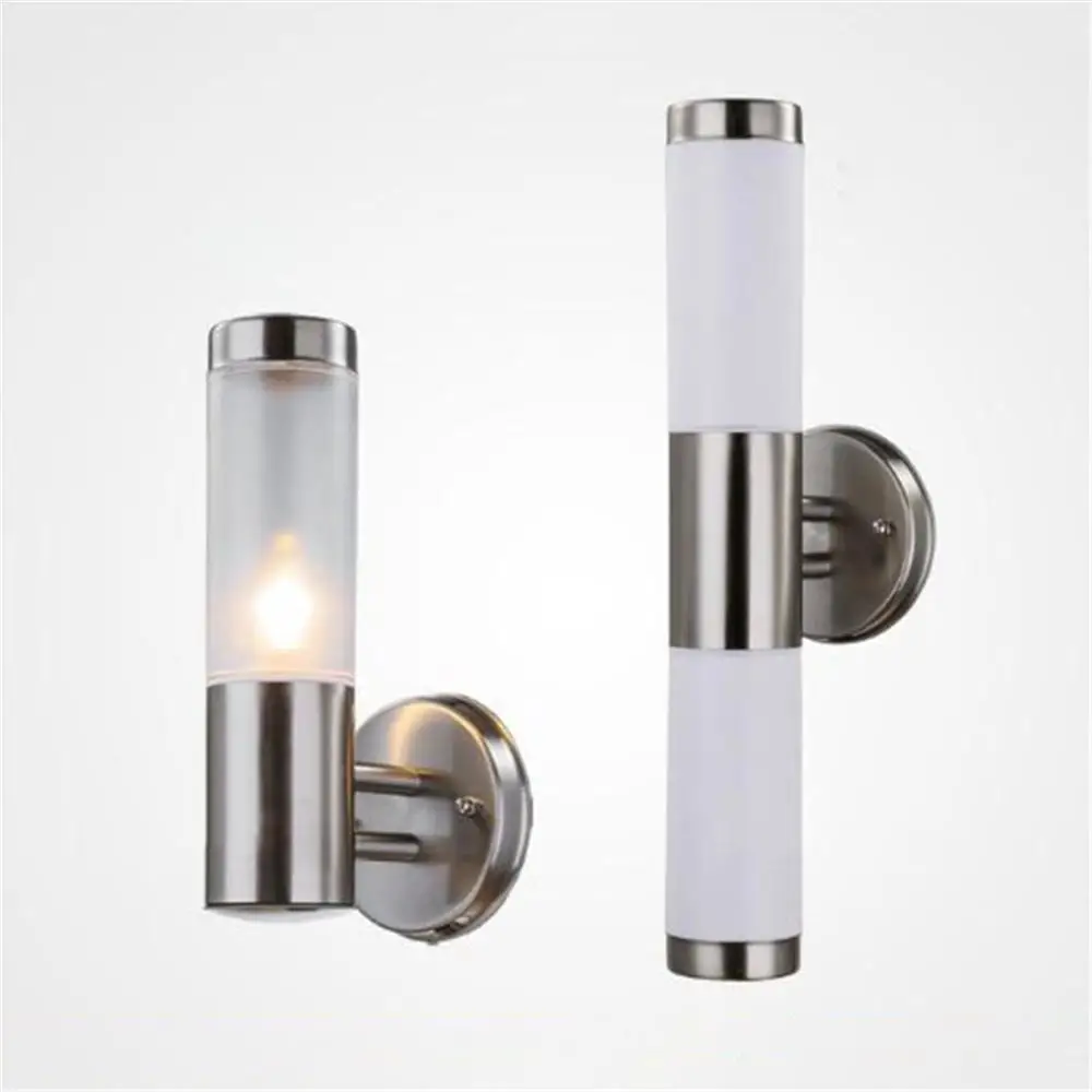 

Настенный светильник из нержавеющей стали для сада, двора, ландшафта, декоративный белый прозрачный акриловый светильник