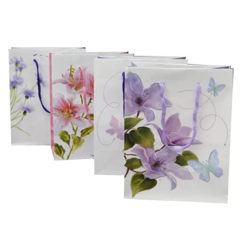 

Gift bags Bagland, "Flowers 9" Paper-160g/m2, pack of Saving-12 To. Assorted, 17cm x 17cm x 6cm