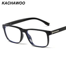 Kachawoo Близорукость Компьютерные очки синий светильник Блокировка квадратные очки мужские Оптические черные синие tr90 очки горячая распродажа