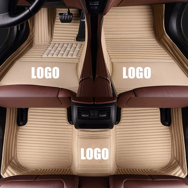 Custom car floor mats for Volkswagen vw passat polo golf tiguan jetta touran touareg bora Sagitar Magotan Teramont styling 3D - Название цвета: single layer beige