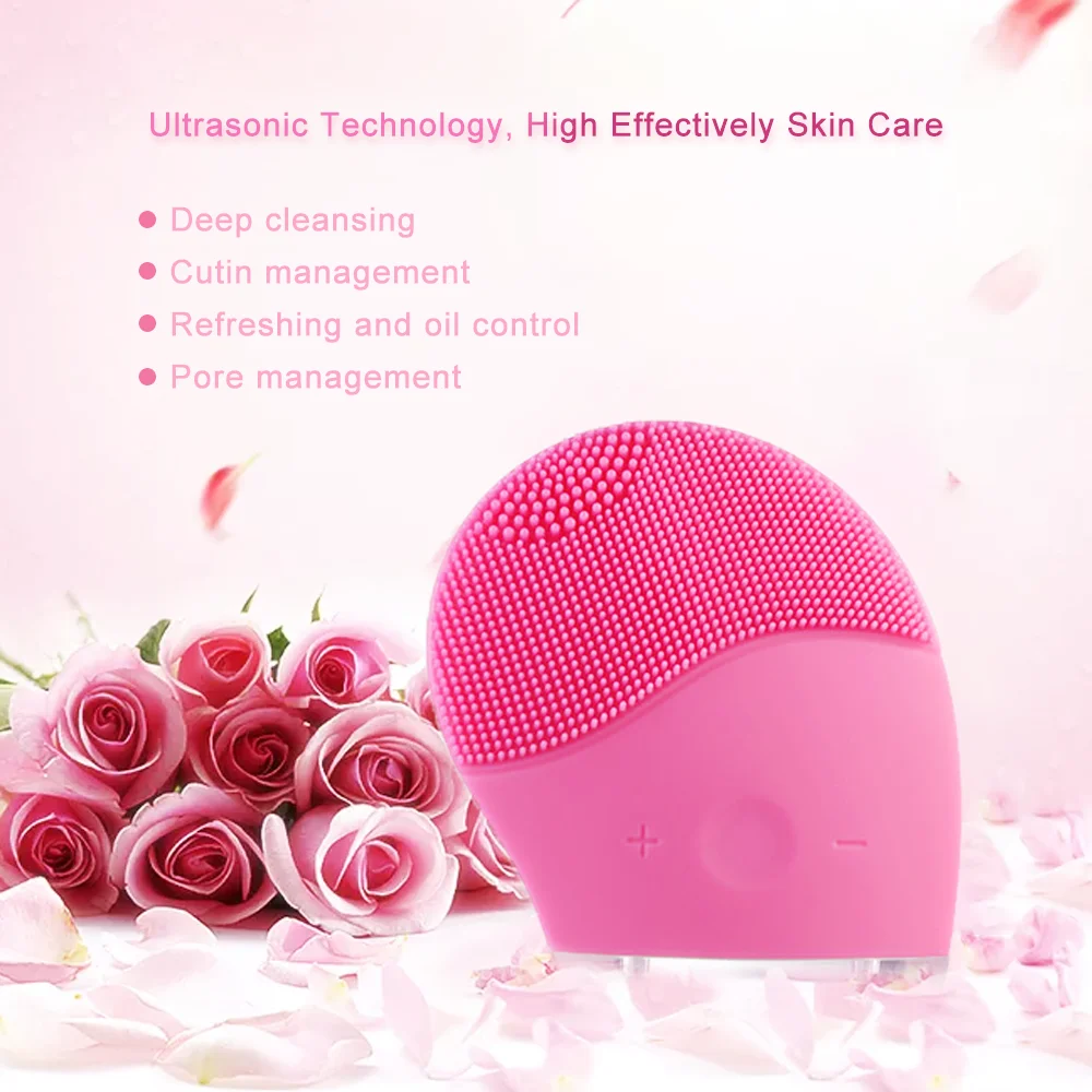 

MISMON Rechargeable Facial Cleansing Brush Face Care Tool Sonic Vibration Cleanser Massager for Face Deep Cleansing Face Brush