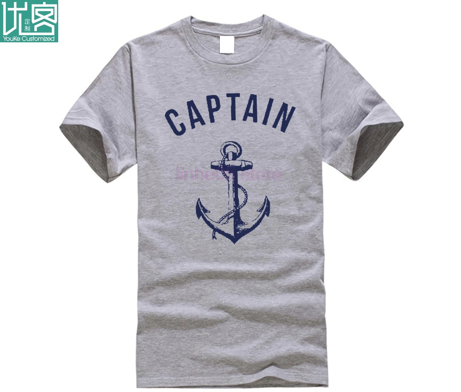 T Shirt Funny t-shirt Men Captain Anchor Navy Nautical Sea Ocean Sailor Ship Marine Beach | Мужская одежда