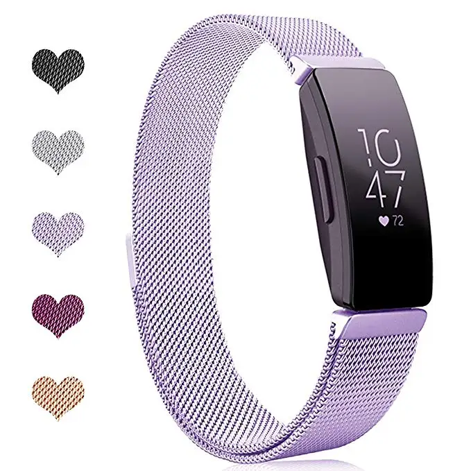 Ремешок для часов Fitbit Inspire HR ремешок Inspire ремешки металлический магнитный с миланским плетением Замена Петли Для Fitbit Inspire Band - Цвет: 1