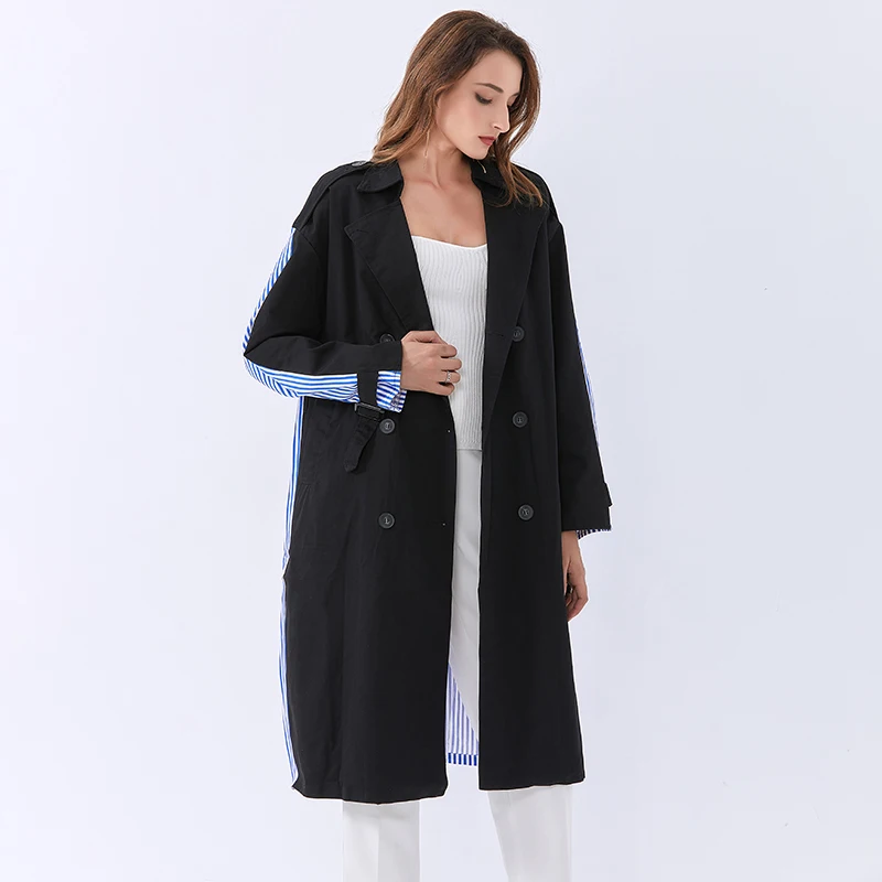 TWOTWINSTYLE Patchwork Stripes For Female
