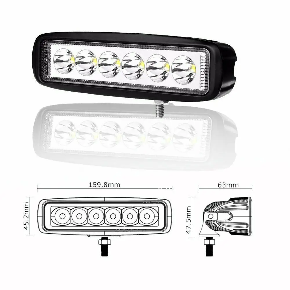 Высокое качество 18 Вт DRL Светодиодный точечный прожектор рабочий светильник 9 32 В
