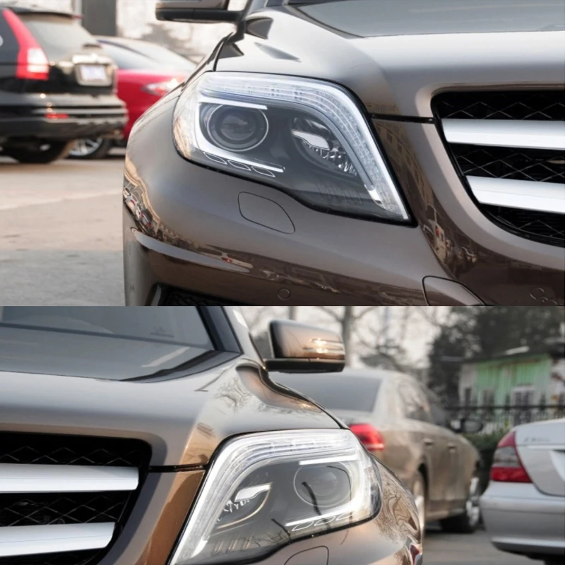 Крышка объектива фары пластиковая оболочка для Mercedes Benz GLK200 GLK260 GLK300 2013-(пара