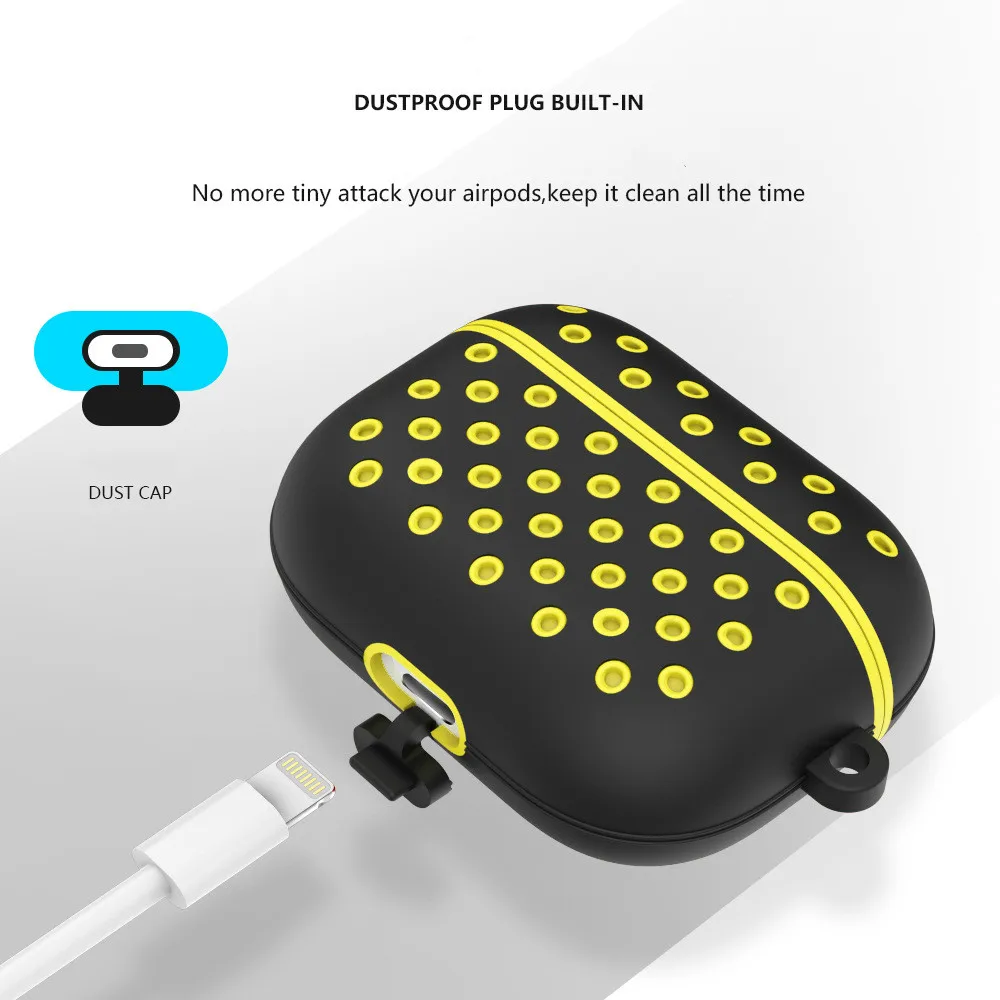 Чехол для наушников Airpods Pro двухцветный смешанный Мягкий силиконовый защитный