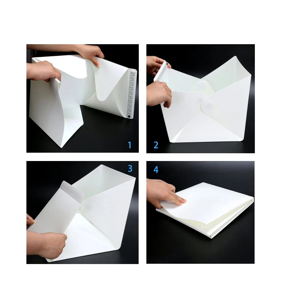 Foldable Photography Lightbox Photo Studio Softbox LED Panel Light Shooting Box Kit Photobox With for DSLR Camera