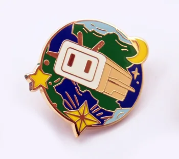 

wholesale 500pcs Badge Paint Enamel Paint Dot Metal Brooch Cartoon Creative Anime Custom Logo Design