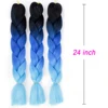 Extensions de cheveux de tressage Jumbo Ombre 24 pouces torsion tresses fibres de cheveux synthétiques pour torsion tressage Extensions de cheveux ► Photo 3/6